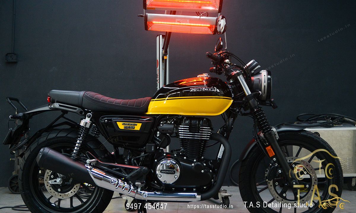 Honda CB350 Ceramic 10H Coating - Bike Ceramic Coating car detailing in Trivandrum