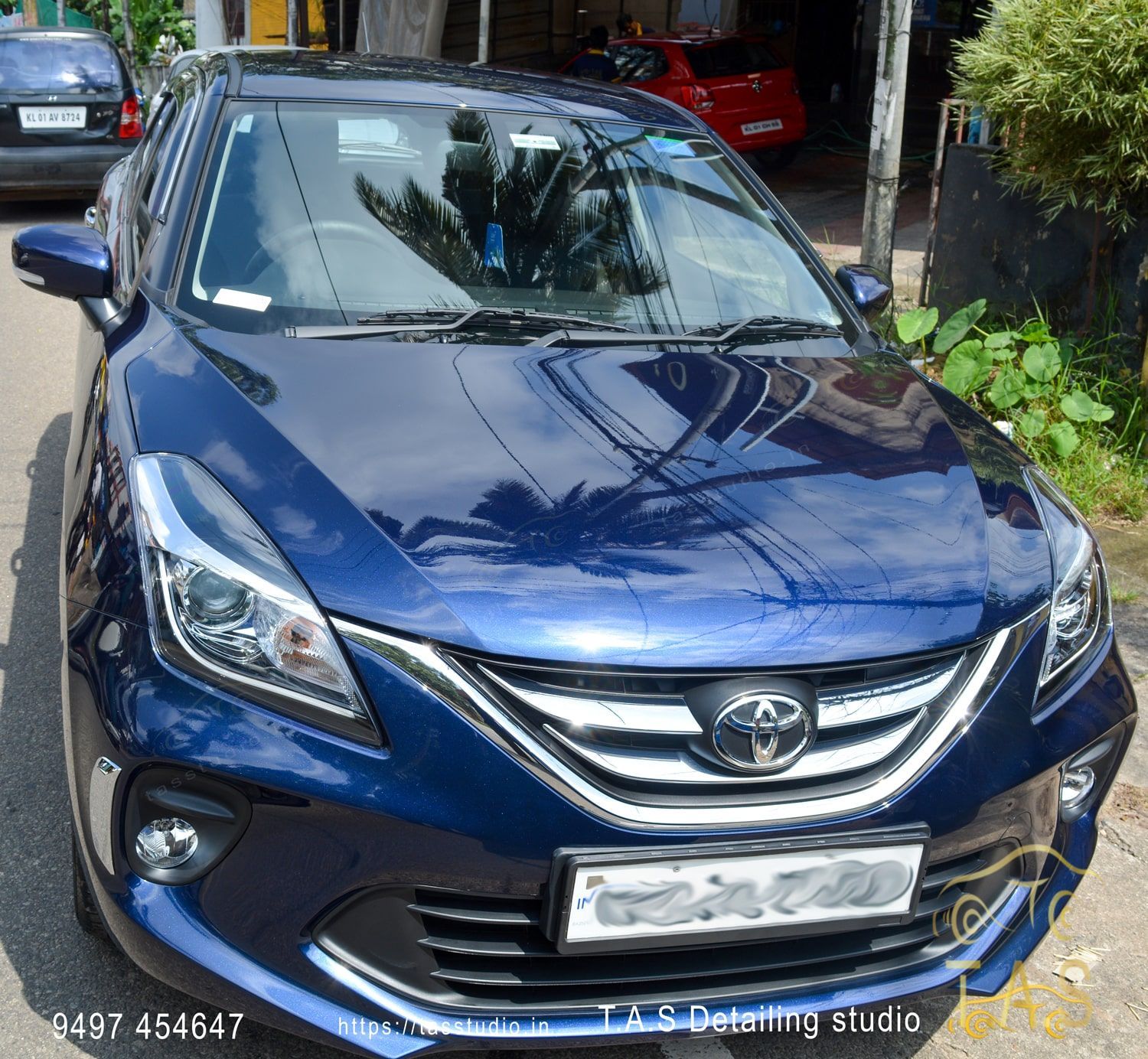 Toyota Glanza Ceramic Coating - Glanza Ceramic Coating car detailing in Trivandrum