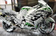 Snow foam bike wash car detailing photo in Trivandrum Kerala
