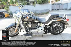 Harley Fatboy Ceramic coating at Travancore auto spa, TAS car detailing photo in Trivandrum Kerala