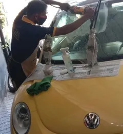 Glass restoration at TAS car detailing photo in Trivandrum Kerala