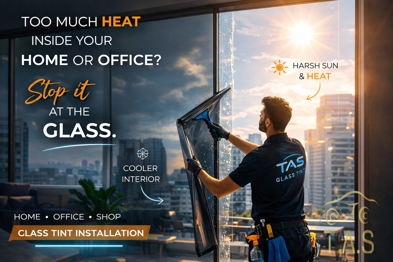 Building Glass Heat Rejection Film car detailing service in Trivandrum Kerala