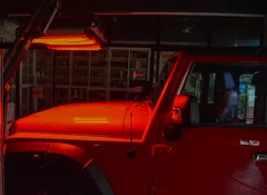 IR Curing Ceramic coating on Brand new Jeep car detailing photo in Trivandrum Kerala