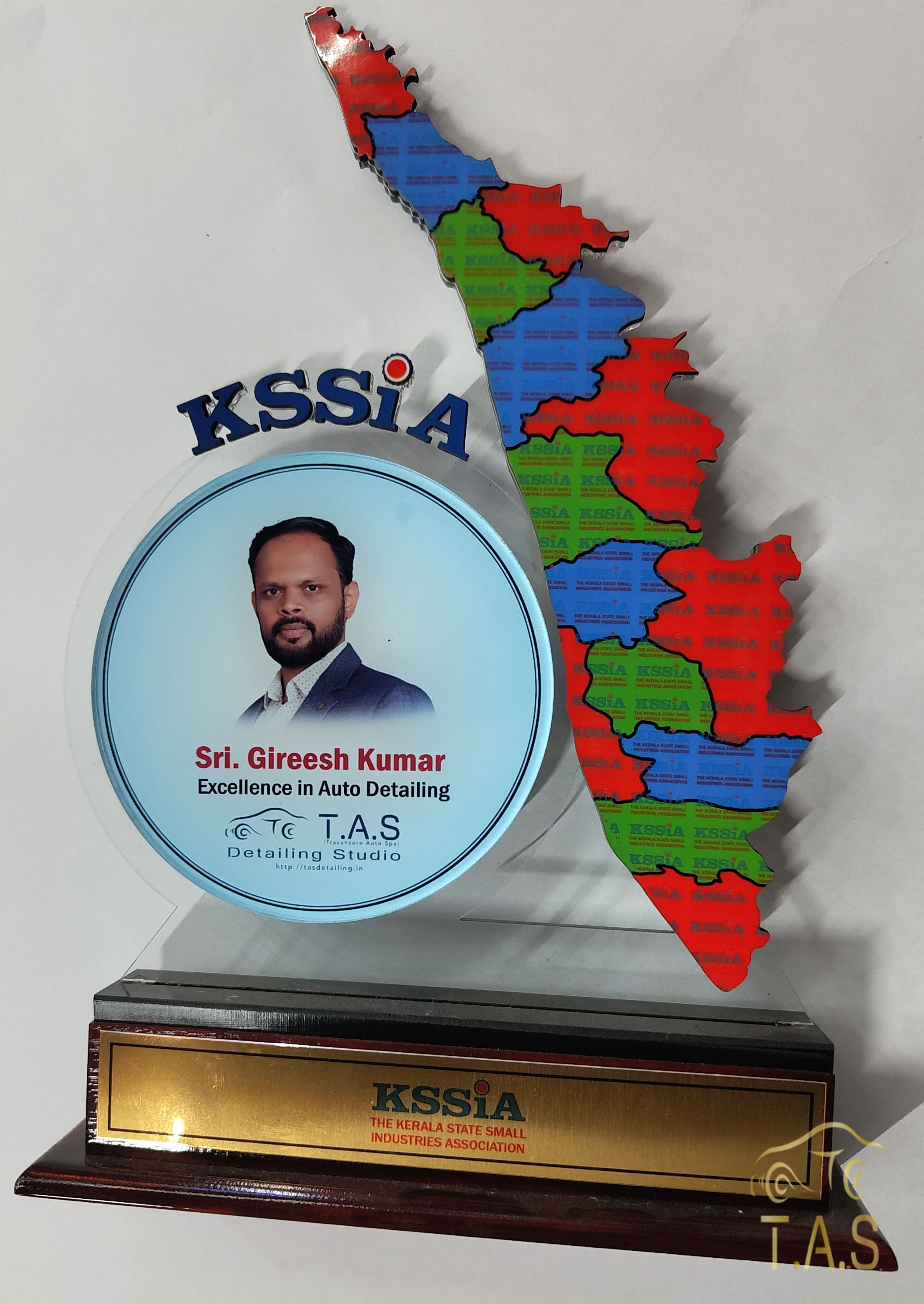 KSSiA — Kerala State Small Industries Association award for T.A.S Detailing Studio