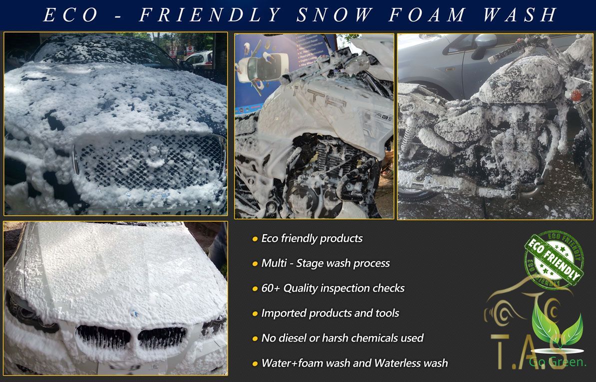 Snow Foam Car Wash car detailing service in Trivandrum Kerala