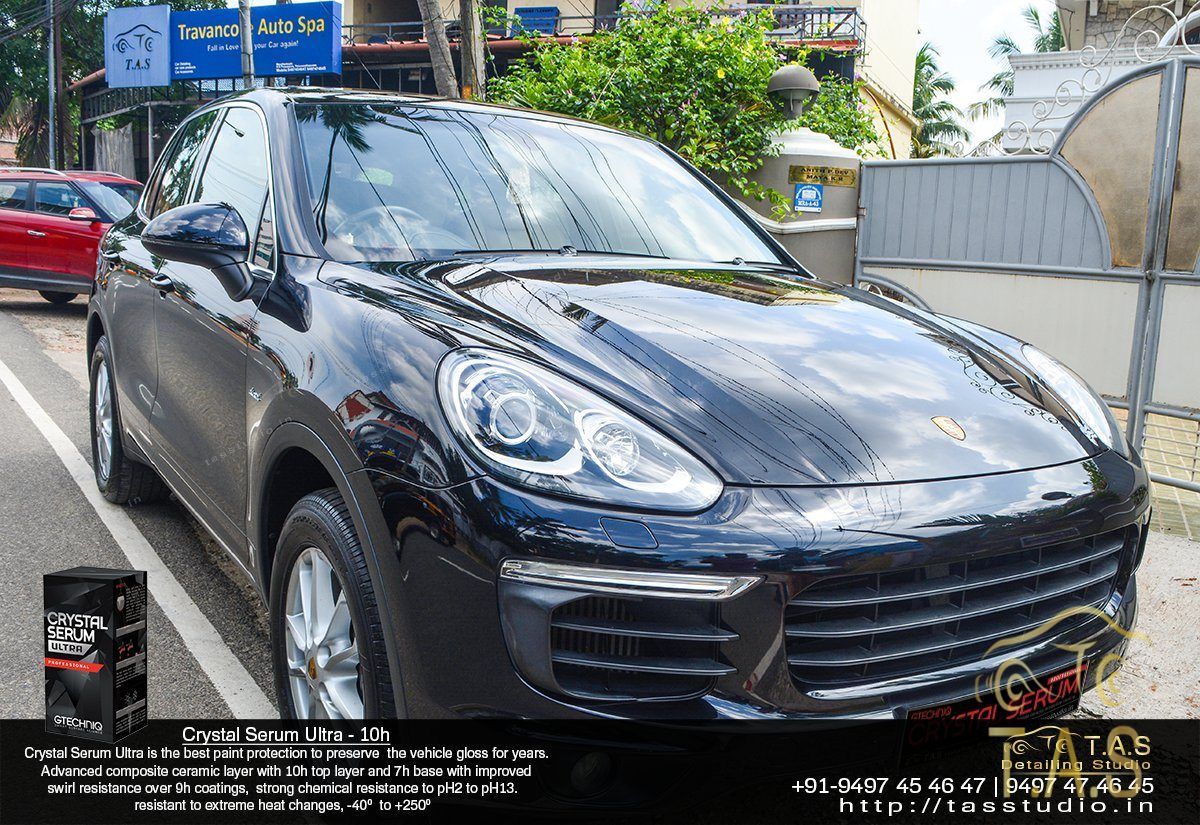 Porsche Cayenne Crystal Serum Ultra - Porsche Crystal Serum car detailing in Trivandrum