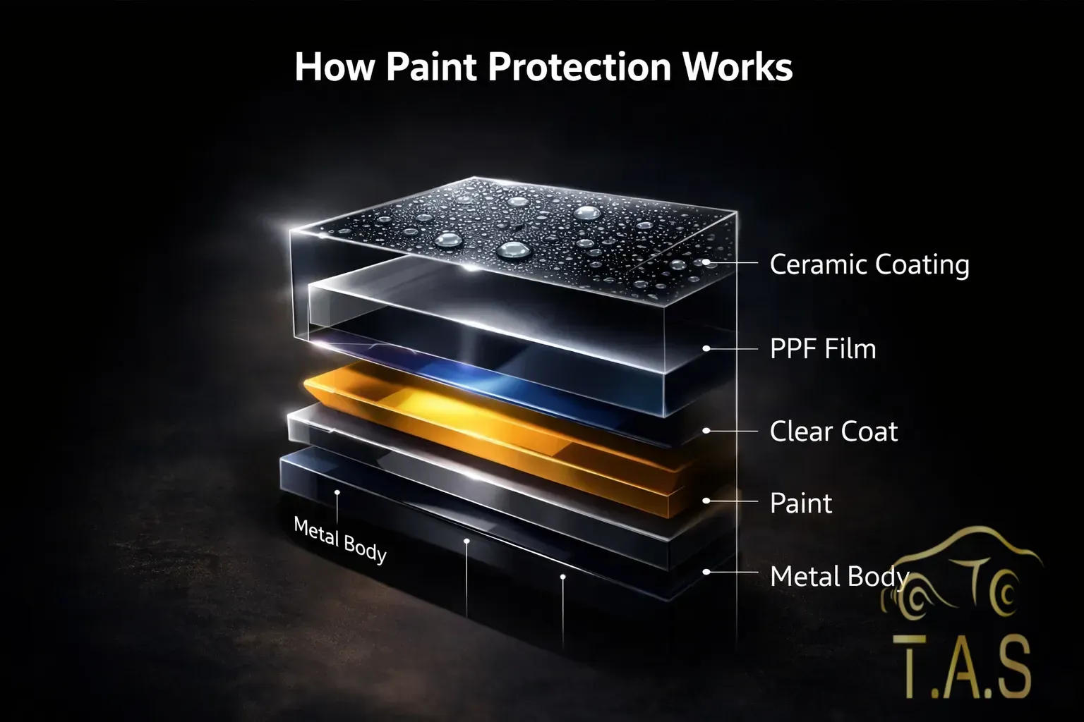 Graphene coating applied over PPF for combined protection | T.A.S Detailing Studio