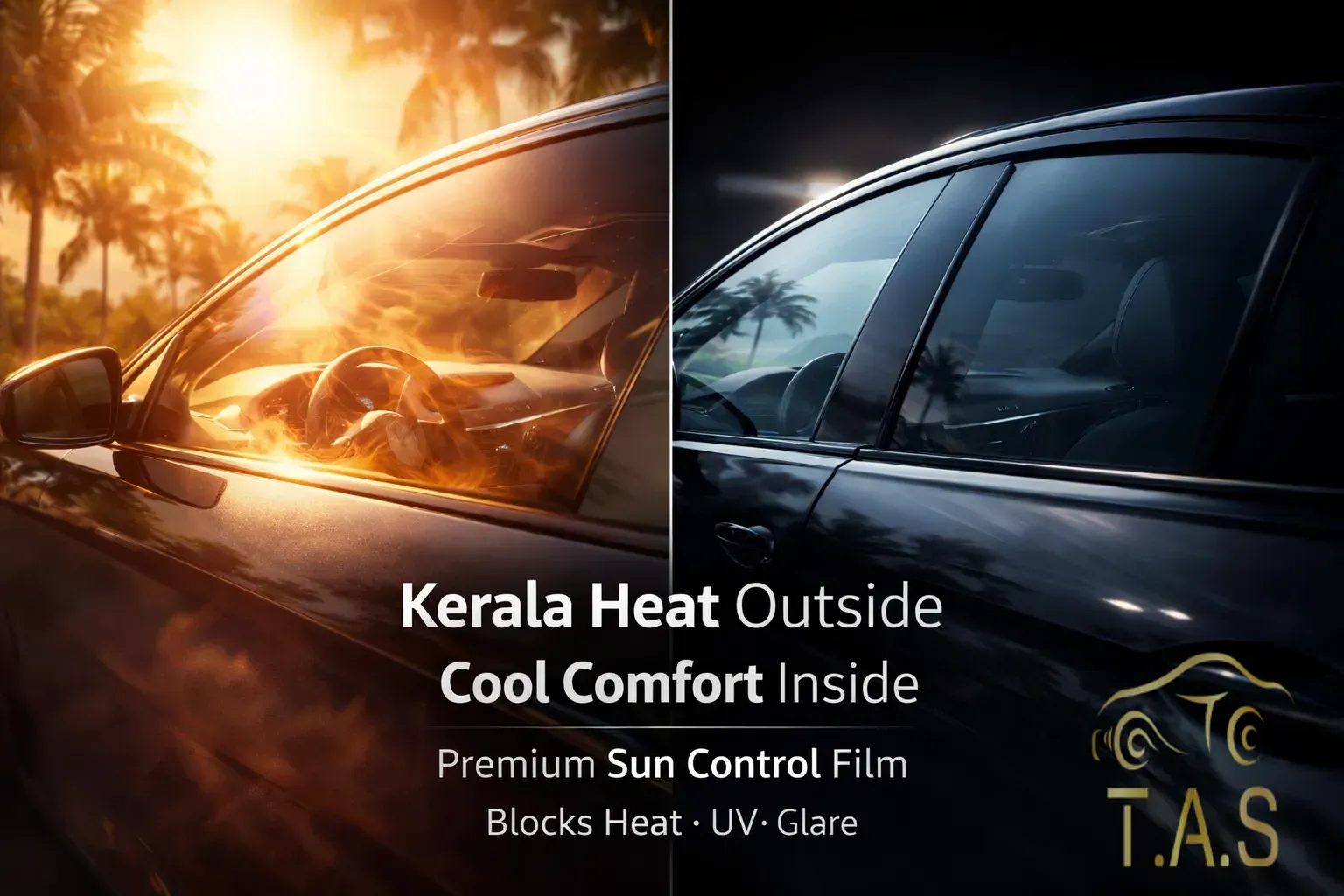 Car Sun Film Guide for India: Types, TSER Ratings, FASTag Safety & Kerala Legal Limits | Car care blog by T.A.S Detailing Studio Kerala
