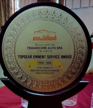 TopGear Magazine Award award for T.A.S Detailing Studio