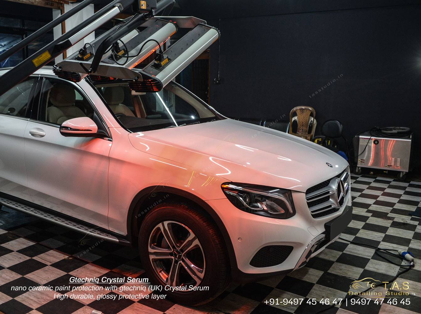 ceramic coating, IR curing, Benz GLS ceramic coating, IR curing, Benz GLS