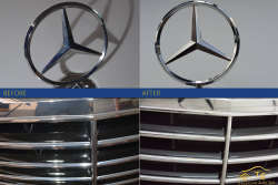 Benz S class, chrome polishing