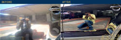 Car Polishing, mirror finish, before and after