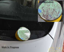 Iron decontamination windshield